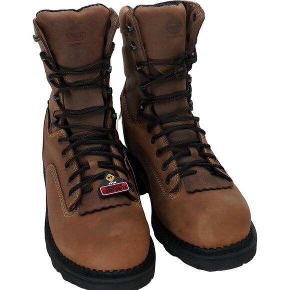 Georgia Boot Logger 8" Waterproof Composite Toe Work Boot Brown Men's US 11.5M - Picture 1 of 6